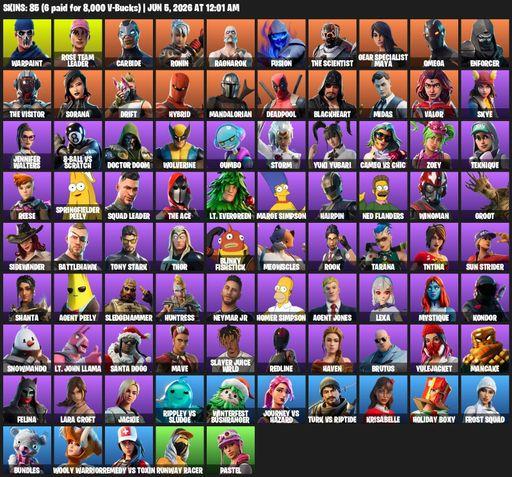 [PC/PSN/XBOX] | 85 skins | OG STW | Omega | Lara Croft | Warpaint | Rose Team Leader | Carbide | Ronin | Ragnarok | Fusion | The Scientist | Full Access