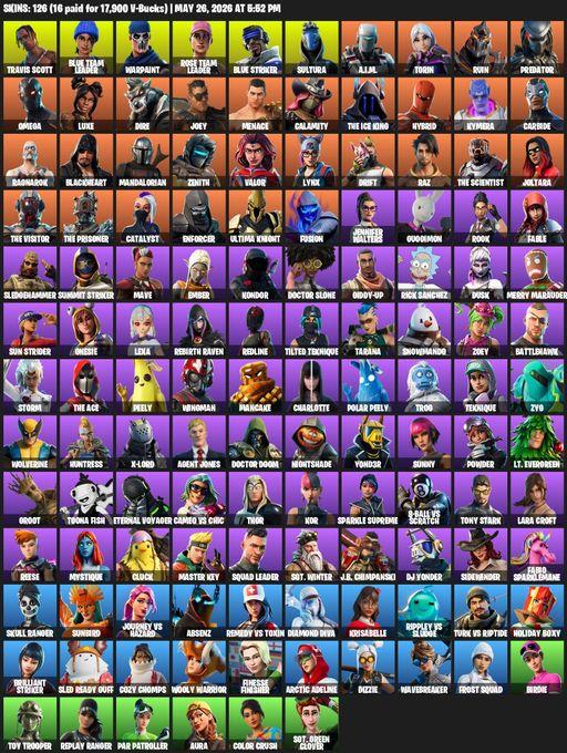 [PC/XBOX] | 126 skins | OG STW | Travis Scott | Omega | Lara Croft | Blue Team Leader | Warpaint | Rose Team Leader | Blue Striker | Sultura | A.I.M. | Full Access