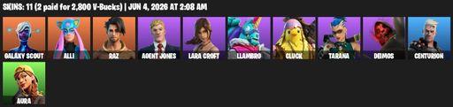 [PC/XBOX] | 11 skins | Lara Croft | Galaxy Scout | Alli | Raz | Agent Jones | Llambro | Cluck | Tarana | Deimos | Centurion | Aura | Octane Whomper | Full Access