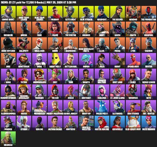 [PC/XBOX] | 81 skins | Take The L | OG STW | The Reaper | Elite Agent | Omega | Reaper Axe | Rogue Agent | Rose Team Leader | Blue Team Leader | Full Access