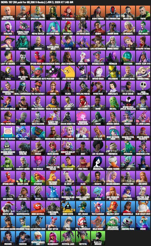 [PC/PSN] | 157 skins | Renegade Raider | Paradigm (Reality-659) | Ronin | Spectra Knight | Hades | The Imagined | Zeus | Kado Thorne | The Foundation | Full Access