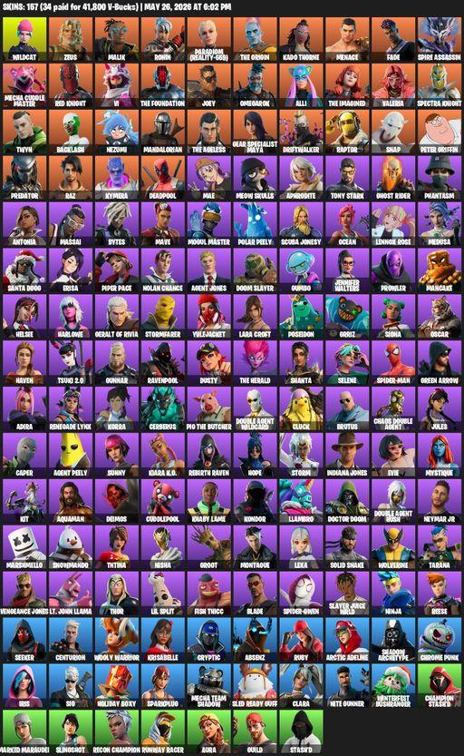[PC/PSN] | 157 skins | Wildcat | Lara Croft | Zeus | Malik | Ronin | Paradigm (Reality-659) | The Origin | Kado Thorne | Menace | Fade | Full Access