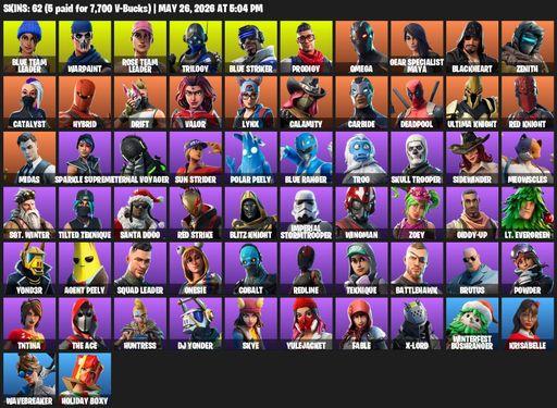 [PC/XBOX] | 62 skins | OG STW | Omega | Blue Team Leader | Warpaint | Rose Team Leader | Trilogy | Blue Striker | Prodigy | Gear Specialist Maya | Full Access