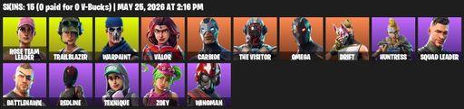 [PC/XBOX] | 15 skins | 1350 V-bucks | OG STW | Omega | Rose Team Leader | Trailblazer | Warpaint | Valor | Carbide | The Visitor | Drift | Huntress | Full Access