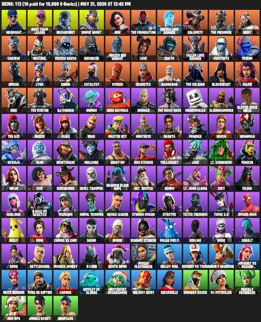 [PC/PSN] | 113 skins | Merry Mint Axe | OG STW | Omega | Warpaint | Rose Team Leader | Breakpoint | Rogue Agent | Rox | The Foundation | Full Access