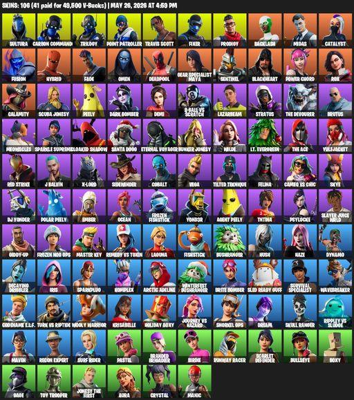 [PC/PSN/XBOX] | 106 skins | Travis Scott | Sultura | Carbon Commando | Trilogy | Point Patroller | Fixer | Prodigy | Backlash | Midas | Catalyst | Full Access