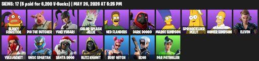 [PC/XBOX] | 17 skins | Blinky Fishstick | Pig the Butcher | Yuki Yubari | Color Splash Jellie | Ned Flanders | Dark Doggo | Marge Simpson | Full Access