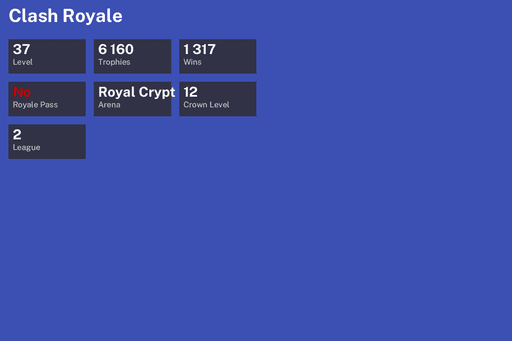 [KT12] | Level 37 | 6160 Trophies | Royal Crypt | 1317 Wins | BS Lv.80 | Full Access