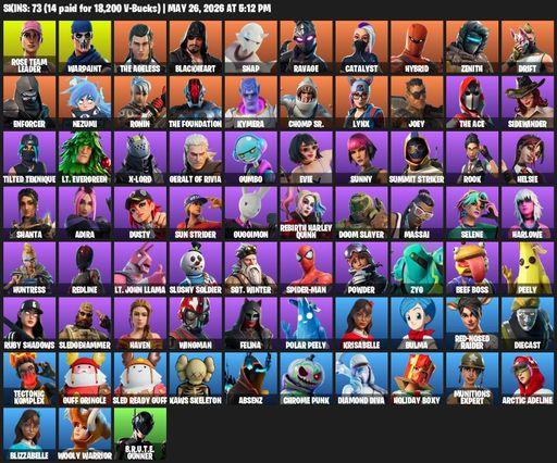 [PC/XBOX] | 73 skins | OG STW | Rose Team Leader | Warpaint | The Ageless | Blackheart | Snap | Ravage | Catalyst | Hybrid | Zenith | Drift | Enforcer | Full Access
