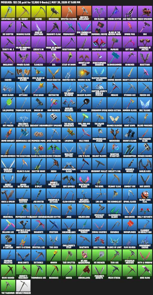 [PC/XBOX] | 164 skins | 1600 V-bucks | Leviathan Axe | Take The L | OG STW | Travis Scott | The Reaper | Elite Agent | Omega | Rose Team Leader | Full Access