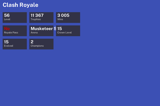 [KT15] | Level 56 | 11367 Trophies | Musketeer Street | 3005 Wins | 15 Evol. | 2 Champ. | BS Lv.64 | Full Access