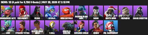 [PC] | 18 skins | Undercover Skye | Yulejacket | Felina | Nyanja | Hero Baymax | Shadow Blade Hope | Daigo | Santa Dogg | Meowdas | Chaos Director | Full Access