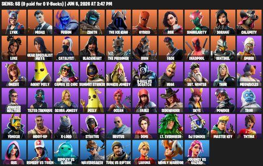 [PC/PSN] | 58 skins | Lynx | Midas | Fusion | Zenith | The Ice King | Hybrid | Rox | Singularity | Sorana | Calamity | Luxe | Gear Specialist Maya | Full Access