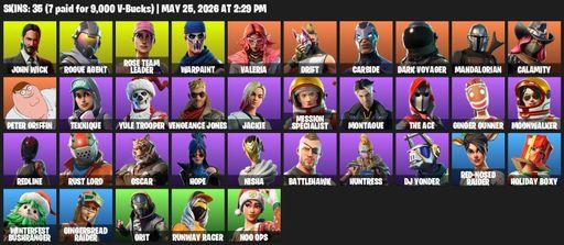 [PC/PSN/XBOX] | 35 skins | Take The L | OG STW | John Wick | Rogue Agent | Rose Team Leader | Warpaint | Valeria | Drift | Carbide | Dark Voyager | Full Access