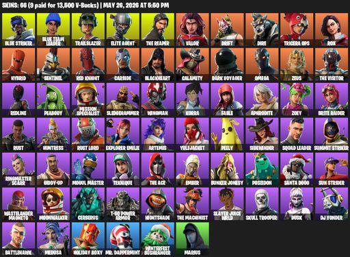 [PC/PSN] | 66 skins | Take The L | The Reaper | Elite Agent | Omega | Blue Striker | Blue Team Leader | Trailblazer | Valor | Drift | Dire | Full Access