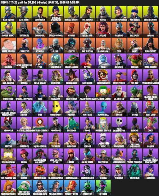 [PC/PSN] | 117 skins | Floss | Take The L | Black Knight | Sparkle Specialist | Royale Knight | The Reaper | Elite Agent | Blue Squire | Omega | Full Access